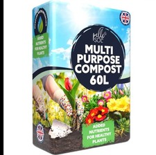 60L Multi Purpose Compost for Indoor & Outdoor Plants, Potting Soil, Fertiliser 0.30 per litre