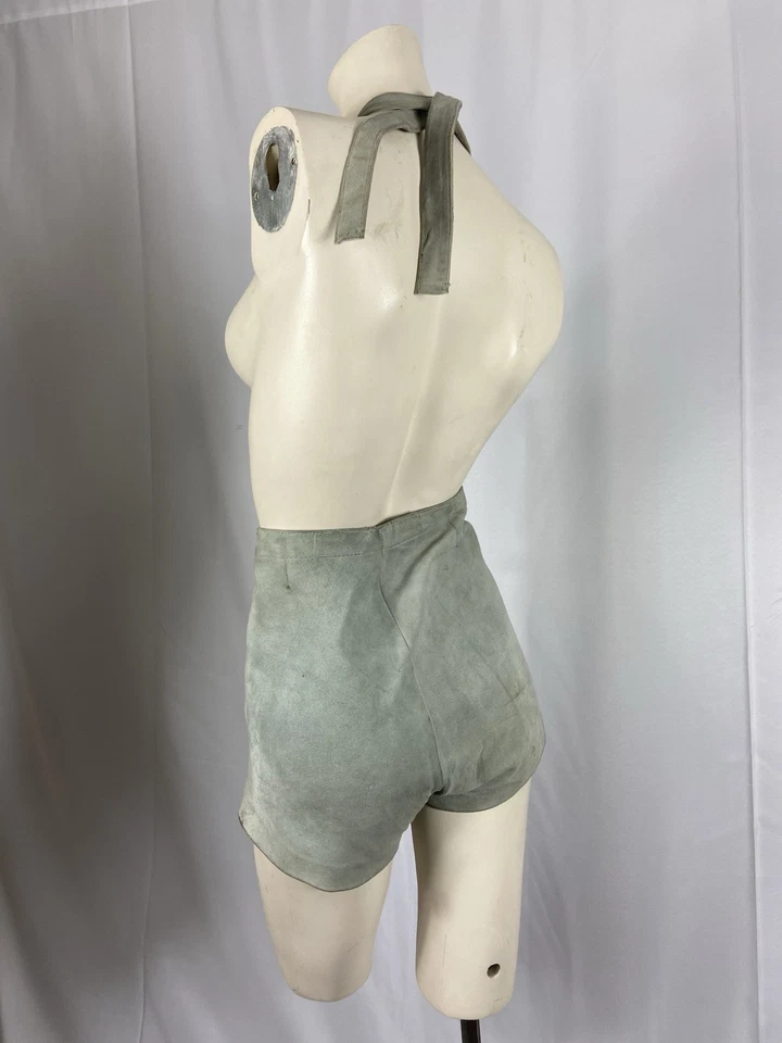 Mameluco vintage Go Go años 70 de cuero gris Foto 4 de 4