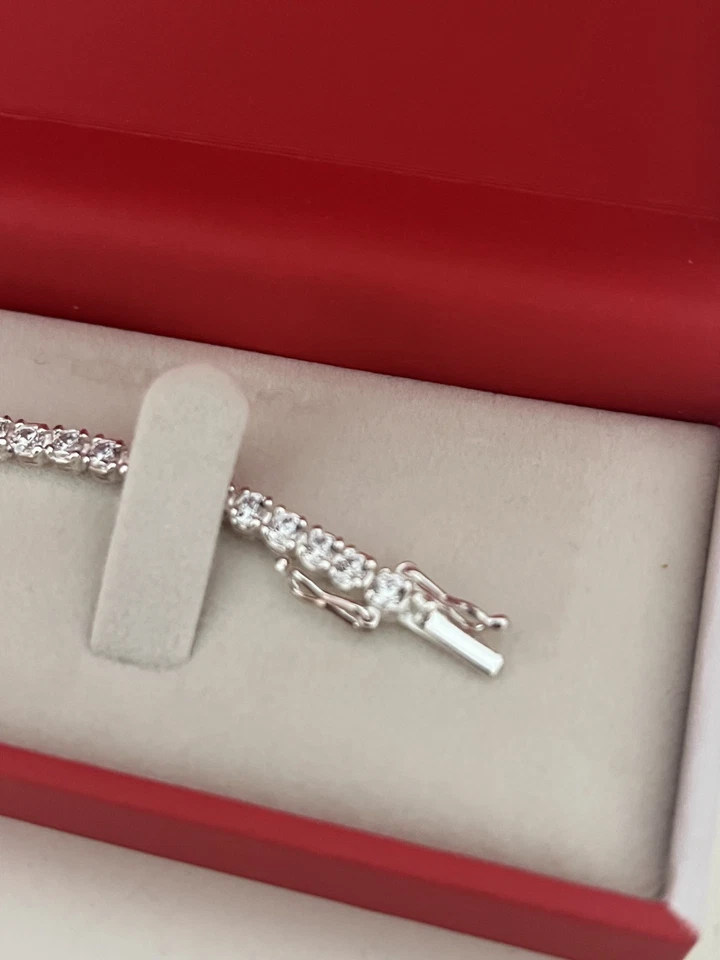 H Samuel sterling silver tennis bracelet, Jewellery gift, Xmas, eid. Brand new — 第 3/4 张图片