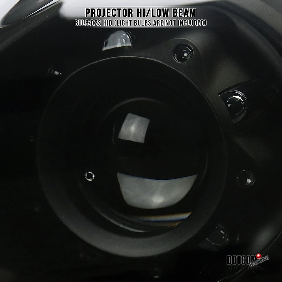 Black/Smoke Fit 2008-2013 Infiniti G37 Coupe 2Dr Projector Headlights Lamps - Image 4 of 4