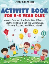 Activity Book for 5-6 Year Olds: Mazes, Connect the Dots, Word Search, Maths Pu
