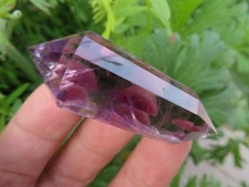 12 sided Natural Amethyst Vogel Style Quartz Crystal  DT Wand Superb 24.8g