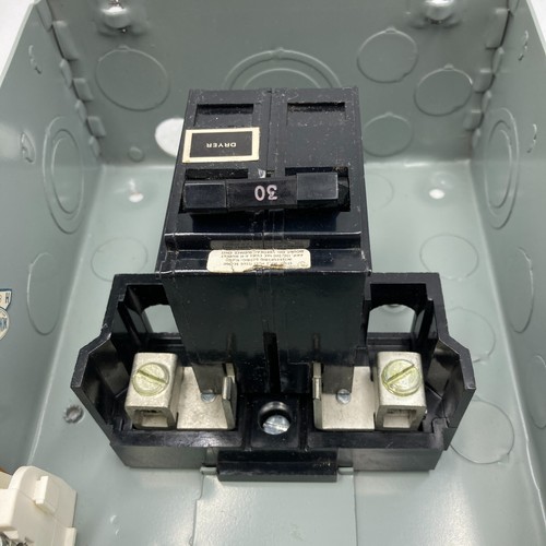 Vintage Sears Panel Box w/ 30 Amp Breaker 77007-01 Dryer Sub-Panel - Picture 10 of 19