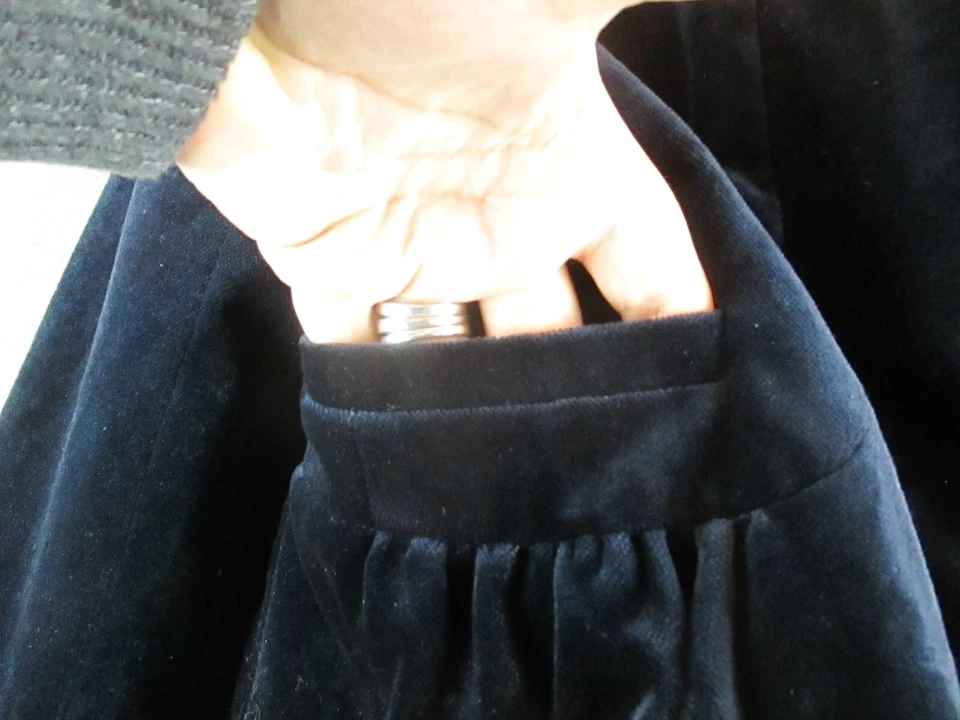 J Crew Blazer Womens 10 Blue Velvet Peplum Whimsigoth Office Siren Edgy Career - Image 4 of 4