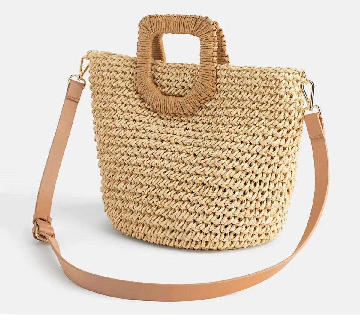 Large Capacity Summer Beach Bag, Straw Woven Bag, Women's Tote Bag