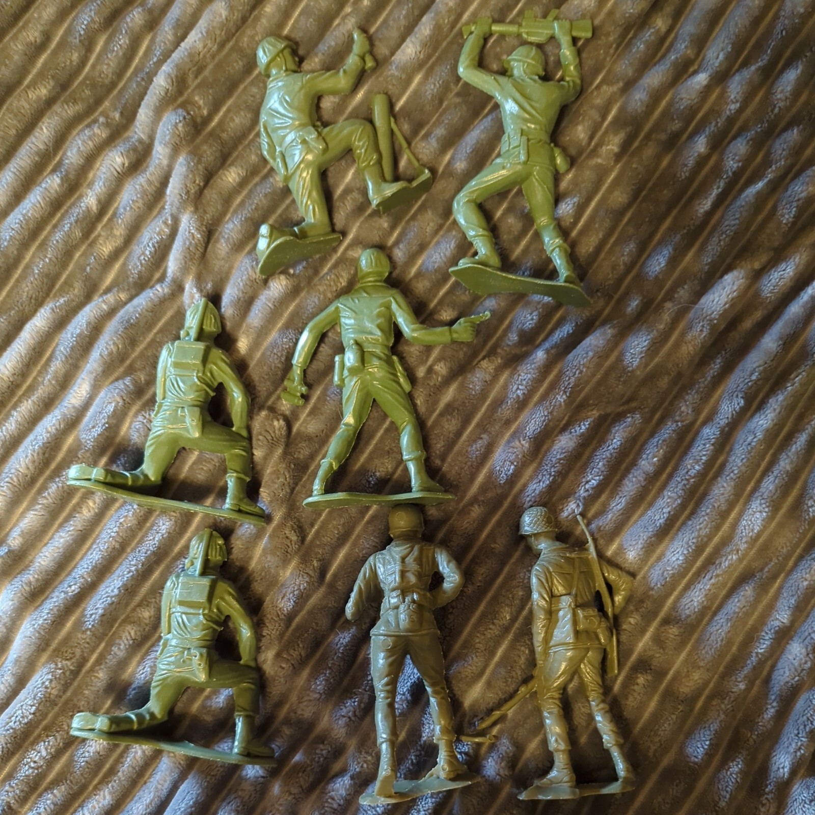 Tim Mee civil war toy soldier gray south confederate vtg figure 7 total