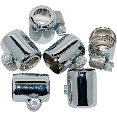 2 NAMZ CHROME HOSE CLAMPS 5/16'' fuel gas oil chopper bobber cafe hot rod