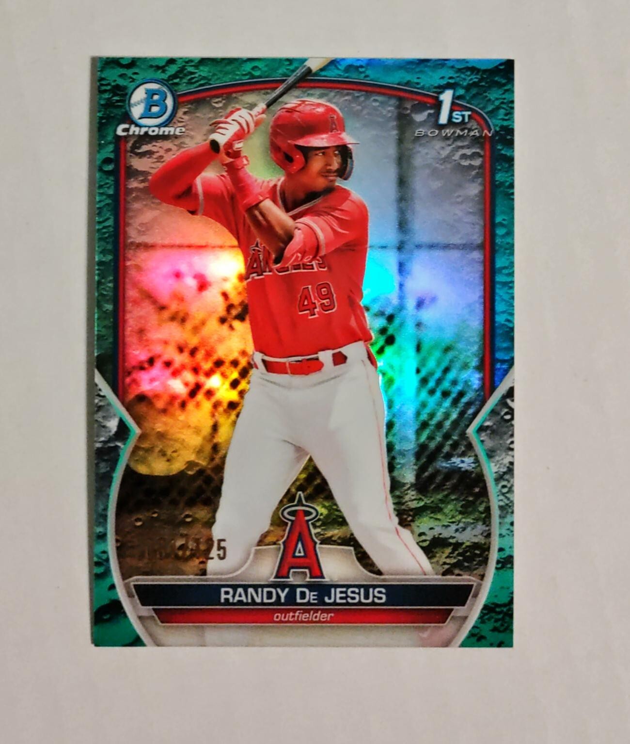 Randy De Jesus 2023 1st Bowman Chrome #BCP-19 AQUA Lunar REFRACTOR 081/125 z60