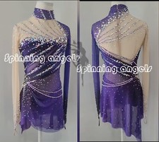 Figure Skating Dress Women's / Girls' Ice Skating Dress purple dyeing