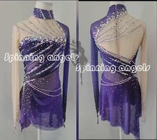 Figure Skating Dress Women's / Girls' Ice Skating Dress purple dyeing