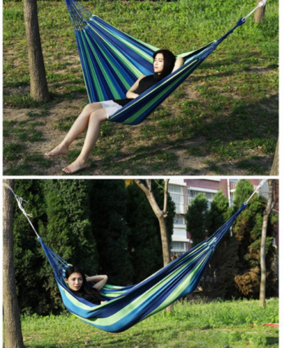 Amaca da giardino in cotone 276846 colorata L. 200 x P. 80 cm con sacca Amaca da giardino in cotone 276846 colorata L. 200 x P. 80 cm con sacca