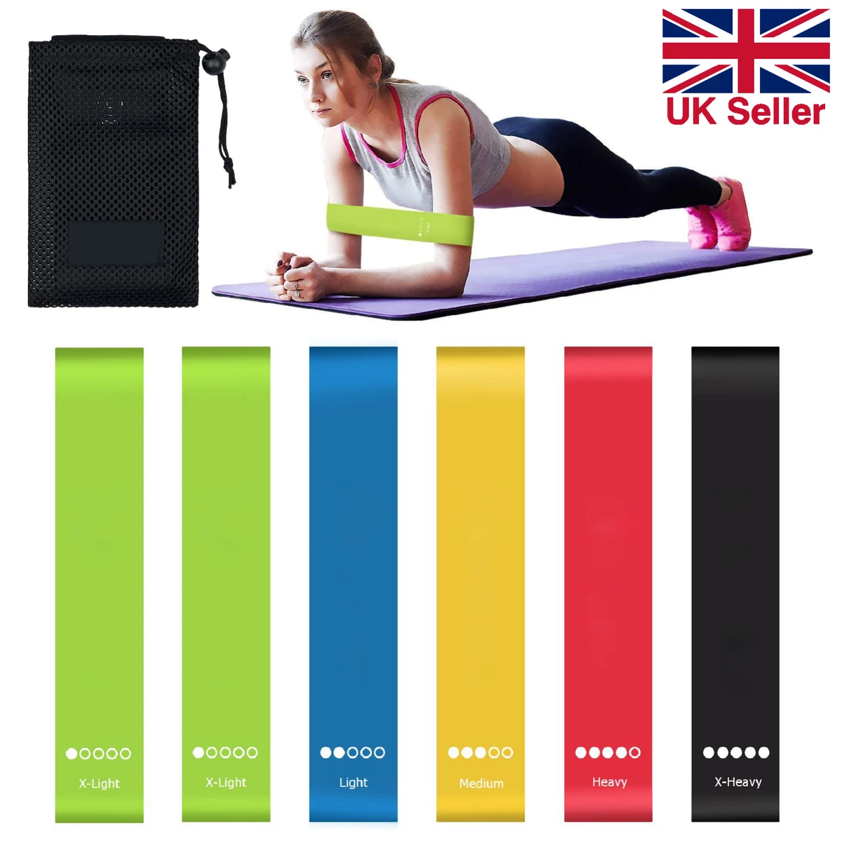 Resistance Bands Exercise Sports Loop Fitness Home Gym Yoga Latex Set Or  Singles