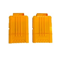 Nerf Dart Gun 6 Round Yellow Ammo Magazine Clips  Lot of 2  Hasbro 2006