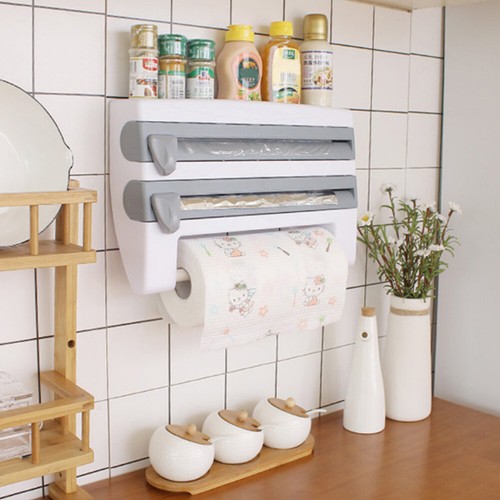 Kitchen Foil and Cling Film Dispenser Wall Roll Storage Holder with Sharp Blades eBay