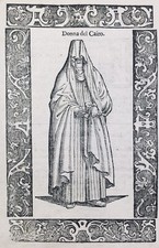 Islam Cairo In 1598 Egyptian Rare Costume Wood Engraving Vecellio
