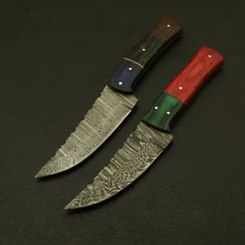 CUSTOM MADE HAND FORGED DAMASCUS BLADE BOWIE HUNTING CAMPING KNIFE