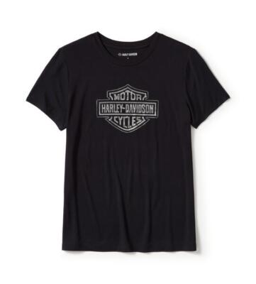 Harley-Davidson T-Shirt B&S Essential Bling, Schwarz, Mischgewebe, Gr. XS-3XL