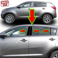 Black Pillar Trim For Kia Sportage 11-16 6pc Set Door Cover Piano Post Black Pillar Trim For Kia Sportage 11-16 6pc Set Door Cover Piano Post
