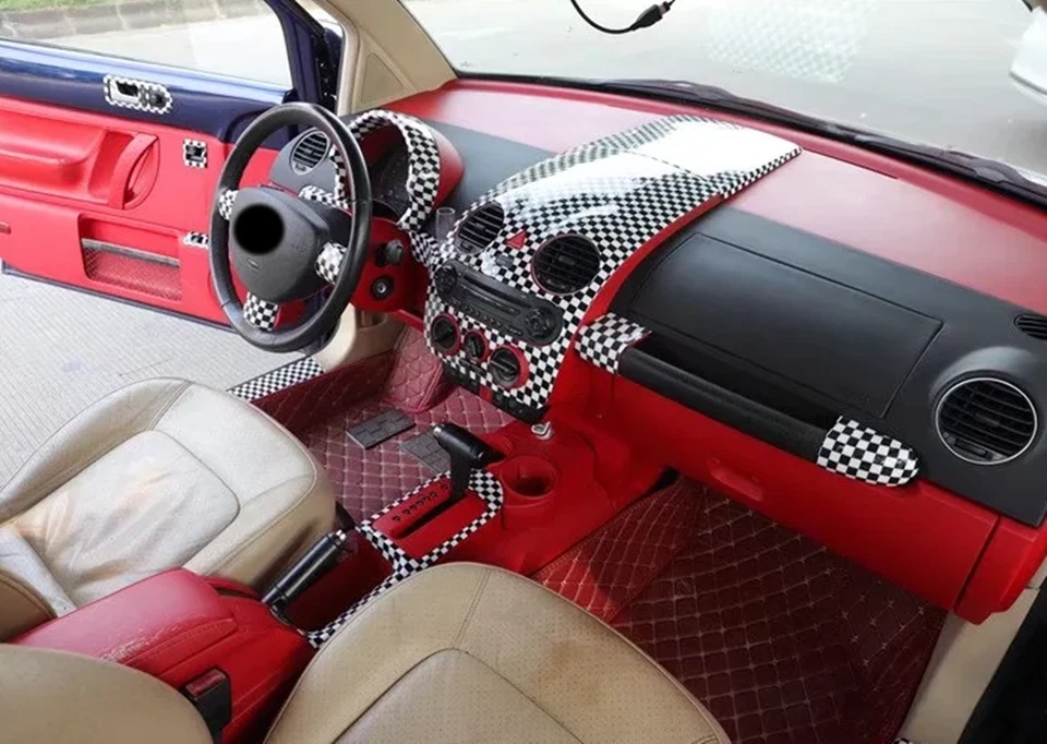 20 peças kit interior de carro grade de pista acabamento de tampa para Volkswagen Beetle 2003-2011 - Imagem 4 de 4