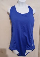 Baleaf Swimwear Woman’s Size 38 Blue One Piece Swimsuit Sporty Conservative