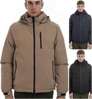 Giubbotto Uomo Invernale Giubbino Parka Giacca con Cappuccio