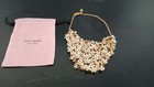 Kate Space New York Statement Necklace, Pretty Petals, Gold tone, white, crystal