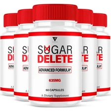 (5 Pack) Sugar Delete Glycogen Pills, SugarDelete Max Strength (300 Capsules)