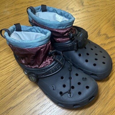 UK 10 Nicole Mclaughlin x Crocs Campsite Classic Clog Black UK