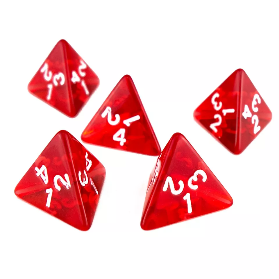 Lot 50pcs D4 Dice Red Gem Health Potion Magic Healing Spell For DND MTG RPG Game - Image 4 of 4