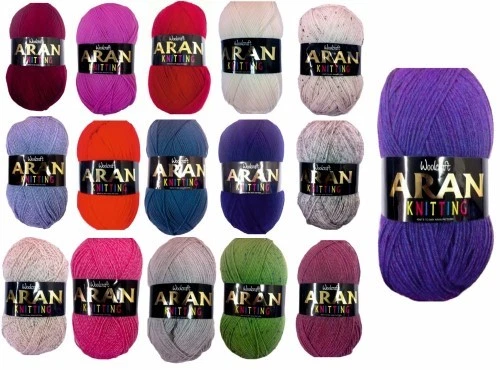 Aran Knitting Yarn Woolcraft 400g over 20 Shades Available - Buy 10 Get 5% Off!