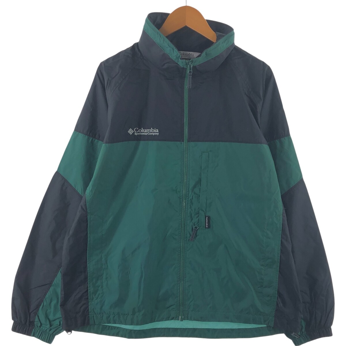 ジャケット・アウター 00s ~ Columbia graph check nylon jacket 00'S Columbia PACKABLE nylon jacket, men's size L