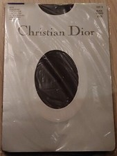 Christian Dior Diorissimo Vintage Pantyhose Size 3 Black Hosiery Ultrasheer