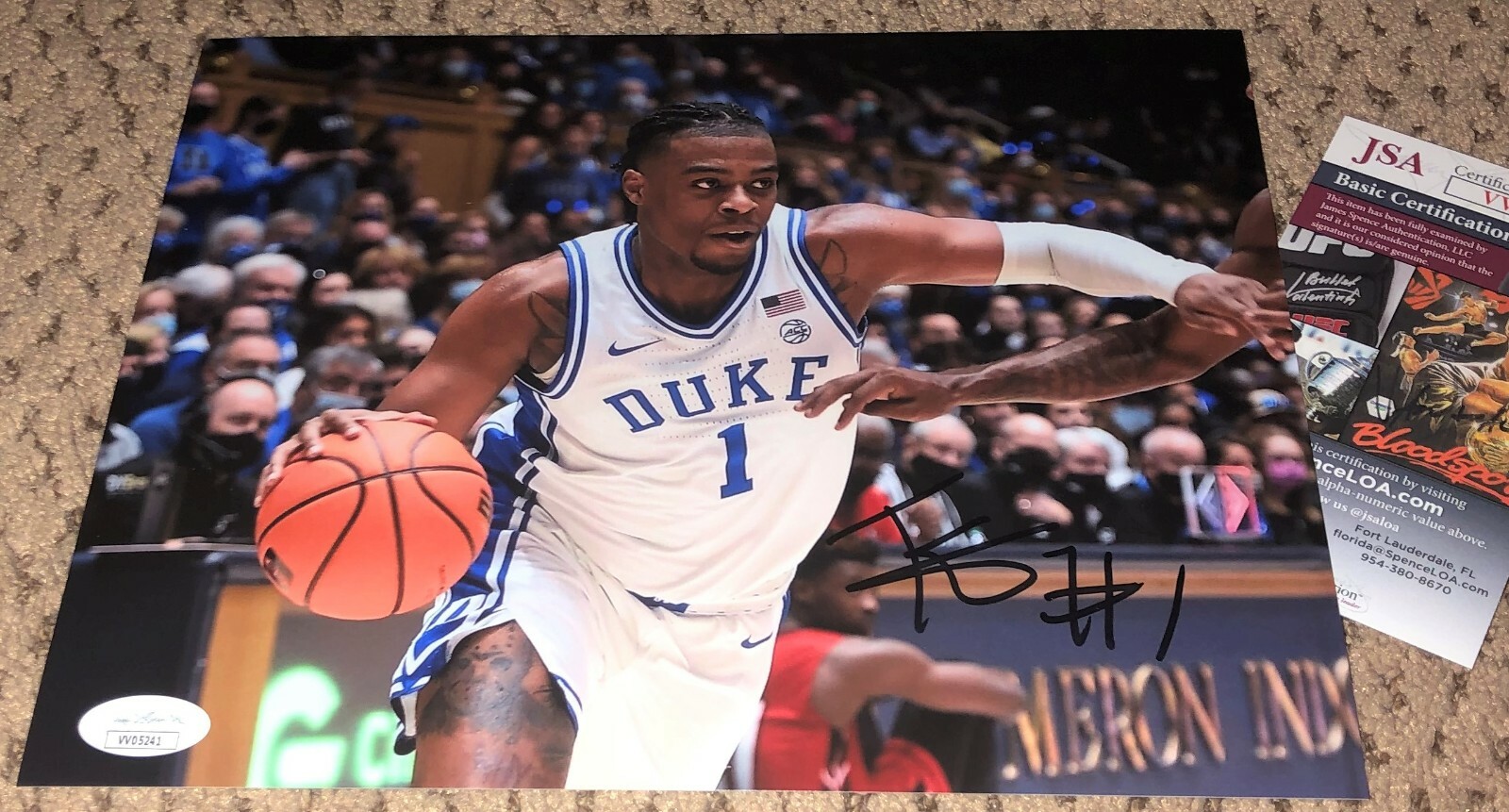 TREVOR KEELS SIGNED 8X10 PHOTO JSA DUKE BASKETBALL AUTOGRAPH BLUE DEVILS AUTO 