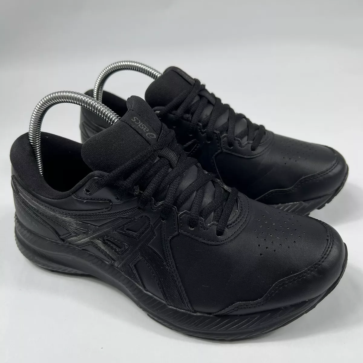 Asics Gel Contend SL Mens Sneakers Sz 7 E Wide TRIPLE BLACK EXCELLENT CONDITION