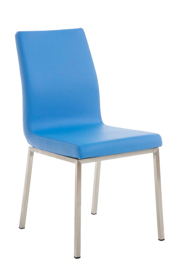 Chaise de Salle à Manger Colmar en Similicuir Dossier Haut Piètement en Métal - Photo 1/1