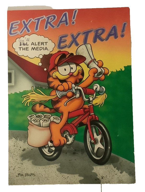 Vintage Garfield Birthday Card, 1978 Jim Davis, Gibson Cards