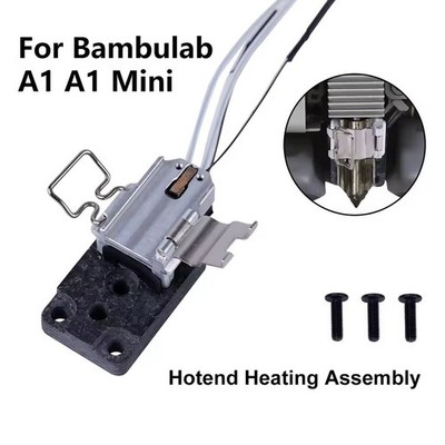 For Bambu Lab A1/A1 Mini Printer Heating Assembly Hot End Kit with Heating Block