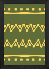 Poster arte da parete con cornice paesaggio verde etnico quadro stampa su tela