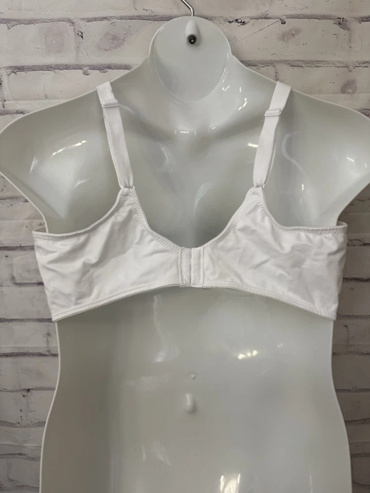 Sujetador Lilyette By Bali Talla 44D Minimizador Con Aros 0428 Blanco Encaje Cobertura Completa Foto 3 de 4