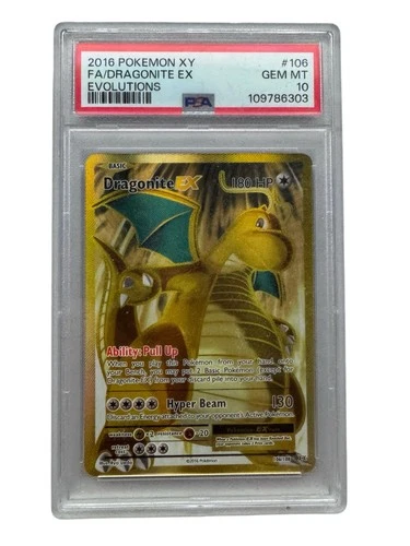 Pokémon 2016 Evolutions Dragonite EX Full Art Holo Ultra Rare #106 PSA 10