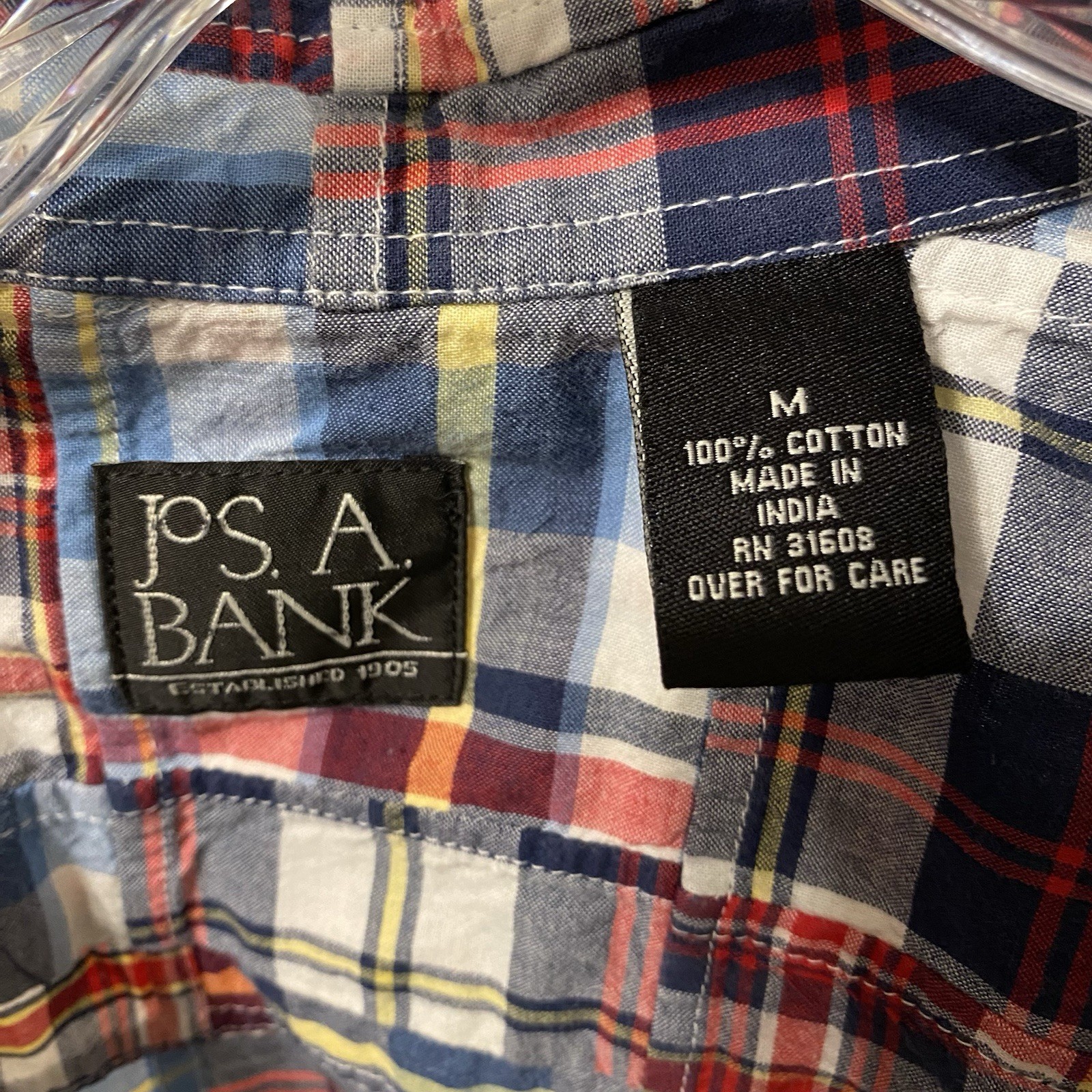 Patchwork Shirt Men M Multicolor Button Down Shor… - image 3