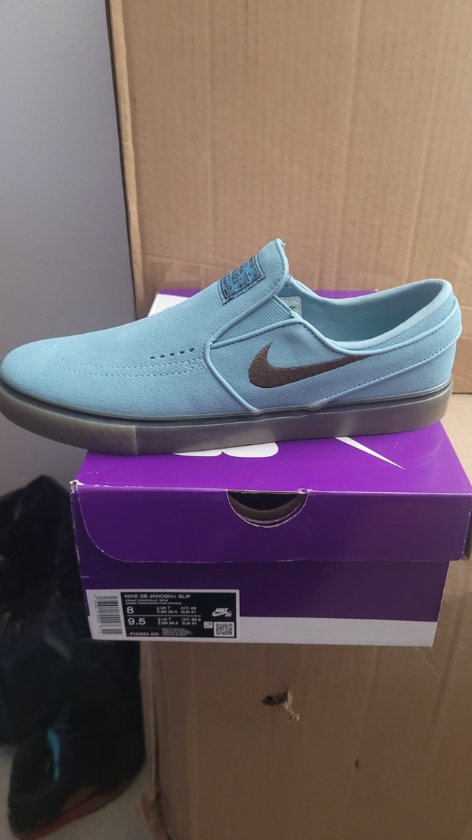 Size 9.5 - Nike Zoom Stefan Janoski+ Slip SB Denim Turquoise  display picture 3