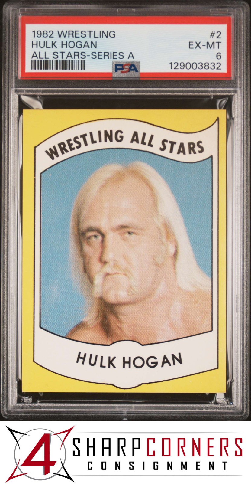1982 WRESTLING ALL-STARS SERIES A #2 HULK HOGAN RC HOF PSA 6