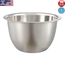 8QT Stainless Steel Mixing Bowl Multi-Use Cooking Prep Serving Storage Durable