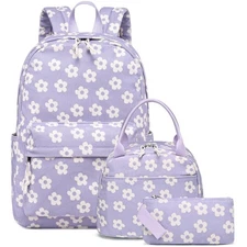 School Backpack Teens Girls Boys Kids School Book Bags with Lunch Box Pencil Bag
