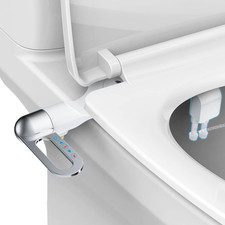 New Ultra-Slim Bidet Toilet Seat Attachment Dual Nozzle Bidet Adjustable Water P