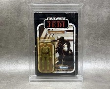 Vintage Star Wars 1984 ROTJ Rebel Commando UNPUNCHED In Acrylic Case Kenner