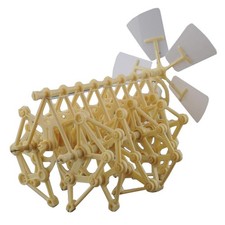 HEYZLASS Mini Strandbeest Model Kit Wind Power DIY-Beast , Medium, Beige