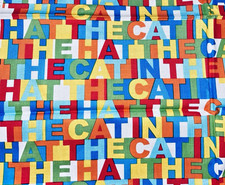 Dr. Seuss Cat In The Hat Words Multicolored 18196 By Robert Kaufman BTFQ
