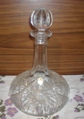 Whisky / Likör - Bleikristallkaraffe - Firma Salco - Handarbeit -